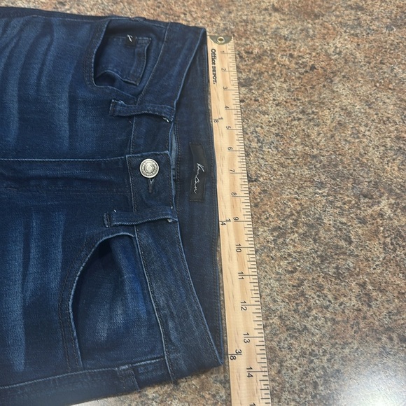 KanCan Dark Wash Flare Jeans Stretch Mid To High Rise Womens Size 27 - Picture 12 of 15
